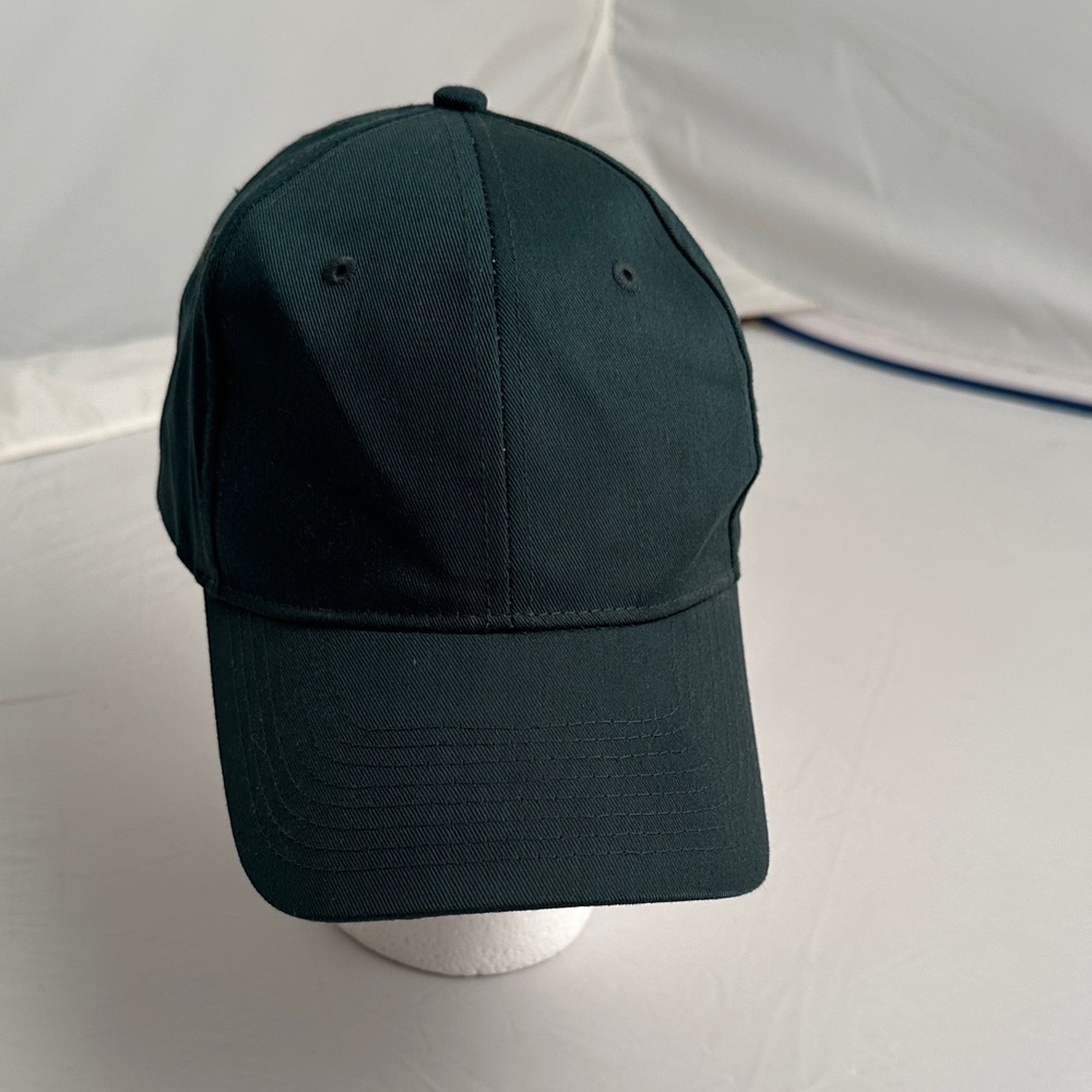 Dark green adjustable baseball hat